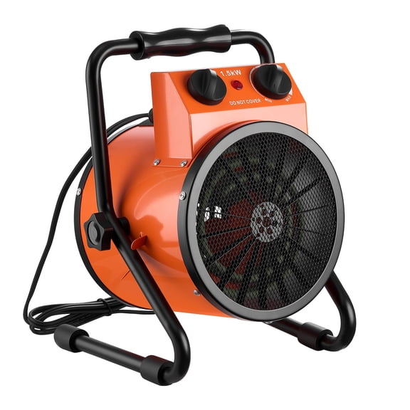 Greenhouse Heater 1500W PTC Electric Space Heater Fan Low High Overheat Protection for Grow Tent Small Greenhouse Office