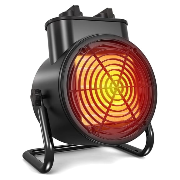 Greenhouse Heater with Thermostat, 1500W Electric Space Heater with Knob Control, 3S Fast Heating, Overheat Protection, Portable Outdoor Heaters for Patio, Garage, Workshop