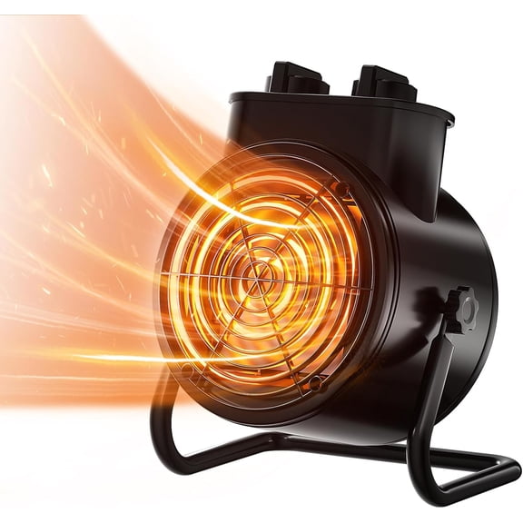 Greenhouse Heater with Thermostat, 1500W Outdoor Space Heater with Overheat Protection, 3S Quick Heat, 3 Modes Electric Space Heater for Patio, Garage, Porch, Home, Office, Grow Tent