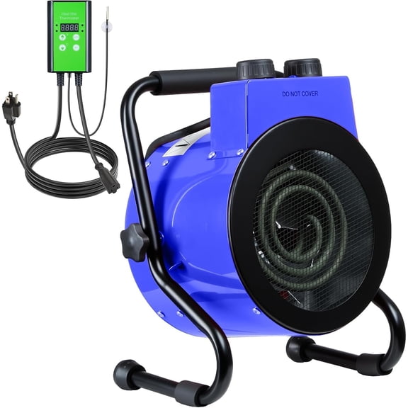 Greenhouse Heater with Digital Thermostat, 1500W Grow Tent Heater