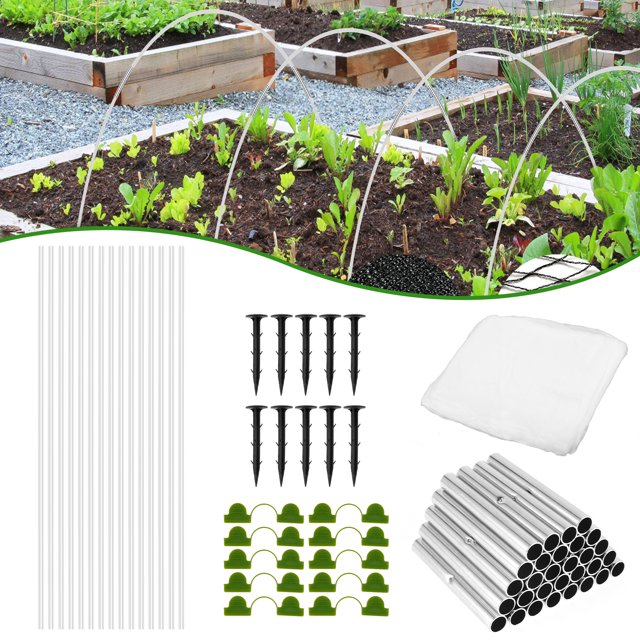 Greenhouse Hoop Garden Netting Kit,Garden Hoops for DIY Grow Tunnel