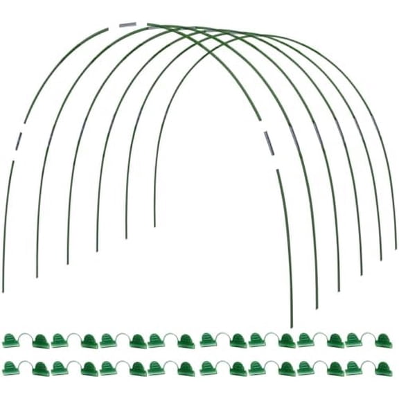 Greenhouse Hoops for DIY Grow Tunnels Less Than 2.7ft Wide, Rust-Free Fiberglass Support Hoops Frame for Garden Fabric, Plant Support Garden Stakes, Gardening Supplies, 25pcs
