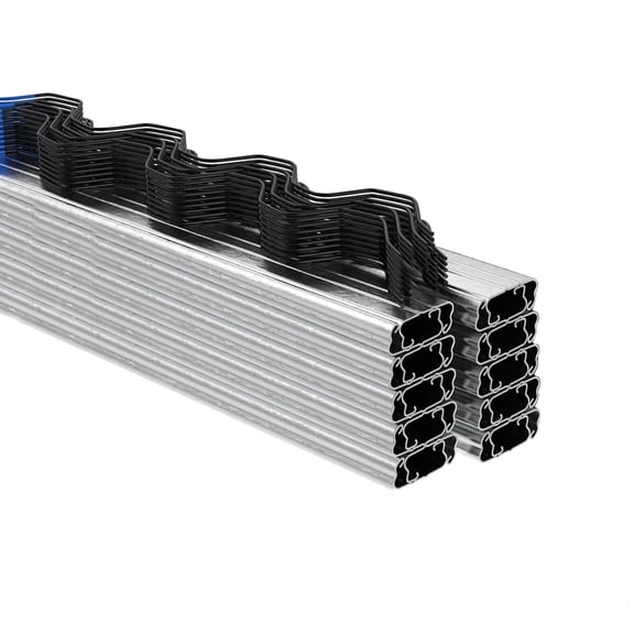 Greenhouse Lock Channel and Spring Wire Set, Galvanized Steel PVC Coated, Secure Plastic Film Shade Cloth Netting, Corrosion Resistant, Silver