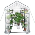 thumbnail image 1 of Greenhouse for Outdoors,Walk in 3-Tier 6 Shelves Green House w/ Roll-Up Zippered Door Anchors and Ropes,Waterproof & UV Protected Plant Garden Hot House for Garden Patio Backyard, 1 of 6