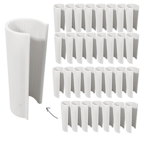 Greenhouse PVC Pipe Snap Clamps, White, UV Resistant ABS Plastic, 2.5 Inch, Weather Resistant, for Row Covers, Pool Covers, Shelters, 32 Pack (1 inch PVC pipe)
