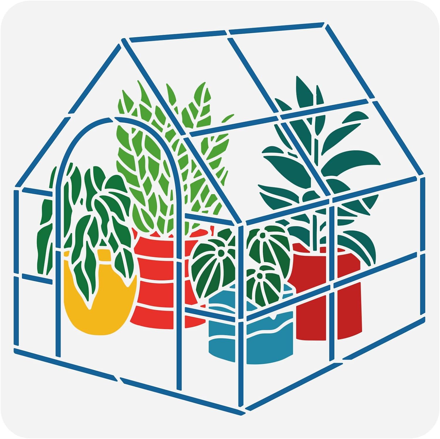 Greenhouse Pattern Greenhouse Pattern Stencil 12x12