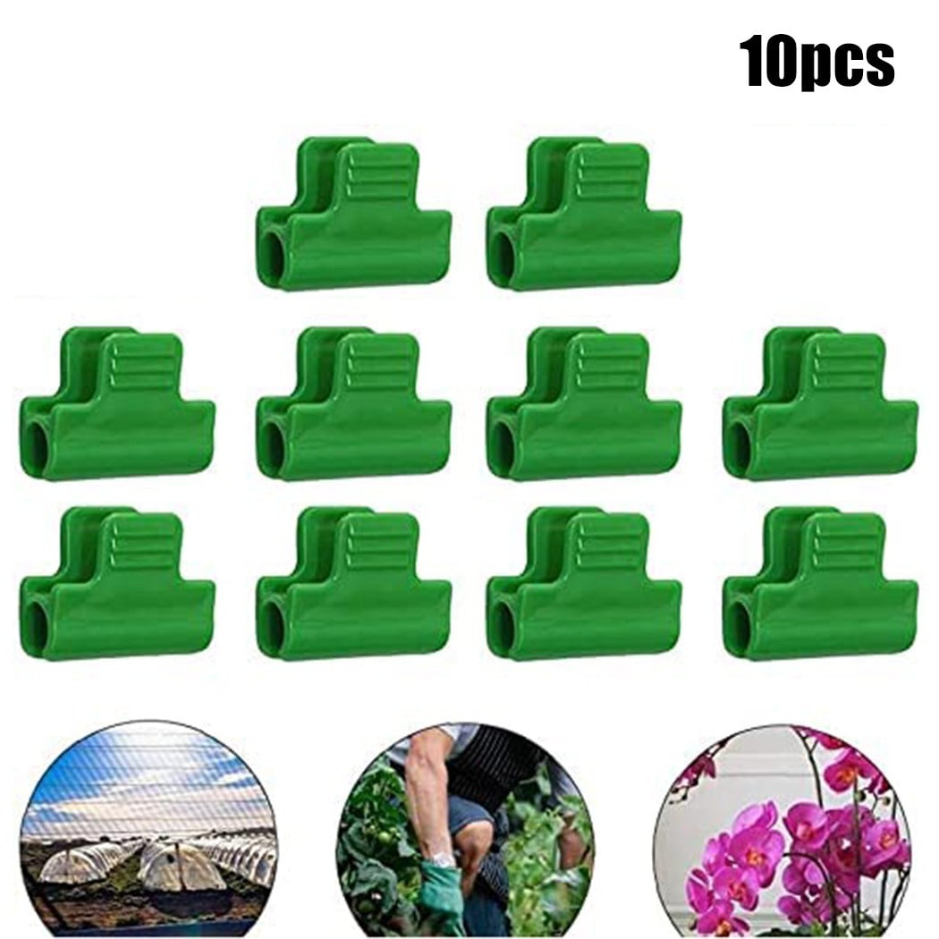 Greenhouse Pipe Clip Clamp Garden Plant Stakes Tunnel Hoop Clips Clamp