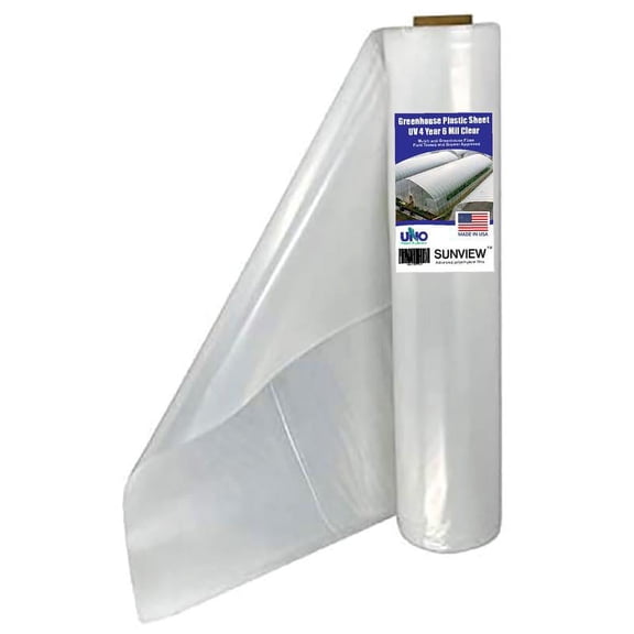 Greenhouse Plastic Clear 6 mil, 4 Year, Polyethylene Covering Film (16 ft. Wide x 25 ft. Long)