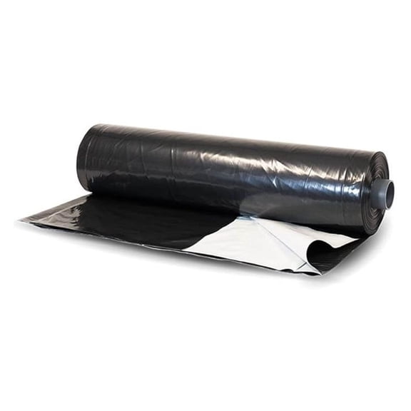 Greenhouse Plastic Sheeting 6 mil - 12' x 25' Reflective Film - Black & White Poly Film for Farming, Gardening, Agriculture - UV Resistant Greenhouse Cover