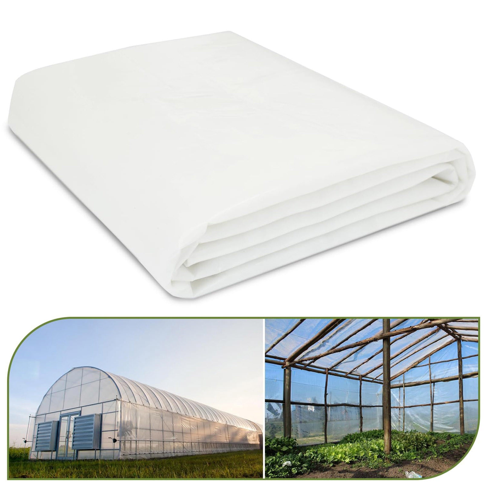Greenhouse Sheeting, Clear Greenhouse Film, UV Resistant Sheeting Heavy Duty, Polyethylene Green House Cover for Farms, Garden, Agriculture(13 x 13ft)