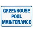 thumbnail image 1 of Greenhouse Pool Maintenance Warning Sign, Pool Metal Signs for Home Business Outdoor Indoor Road Yard Garage Street Wall Caution Custom Decor 12 x 8 Inch, 1 of 4
