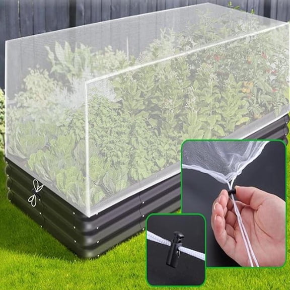 Greenhouse Raised Bed Fence Mesh Plant Cover Plastic Protective Garden Net Screen for Vegetables and Trees