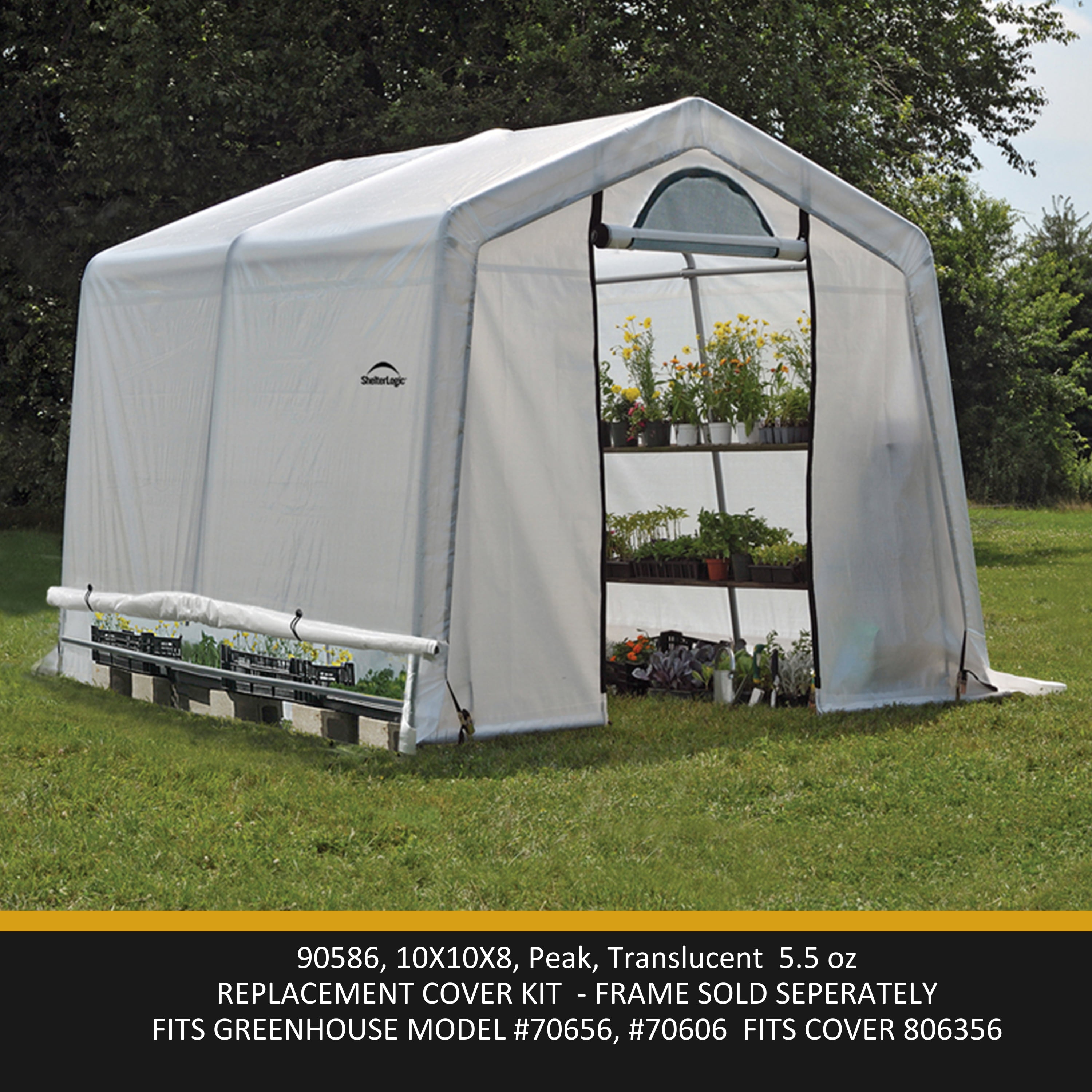 Greenhouse in a Box Replacement Cover Kit With Side Vent 10 X 10 X 8 Ft Greenhouse in a box replacement cover kit with side vent 10 x 10 x 8 ft