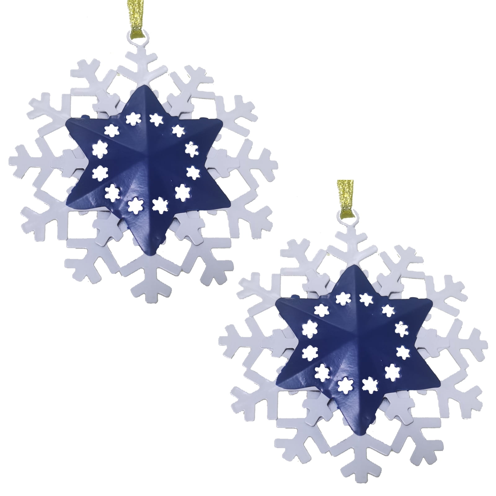 LSU Tigers Christmas Ornament- Snowflake With Team Logo