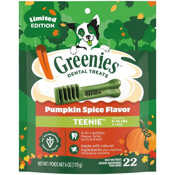 Greenies Original Pumpkin Spice Dog Dental Chews, 6 oz