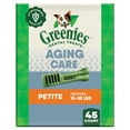 thumbnail image 1 of Greenies Aging Care Adult Natural Dental Dog Treats Petite Size, 27 oz Pack (45 Count), 1 of 12