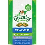 Greenies Feline Smartbites Tuna Flavor Treats for Cats, 2.1 oz Pouch