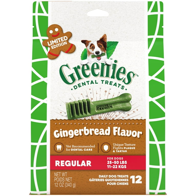 Greenies Gingerbread Flavor Regular Size Dental Care Chew Treats - Main Image