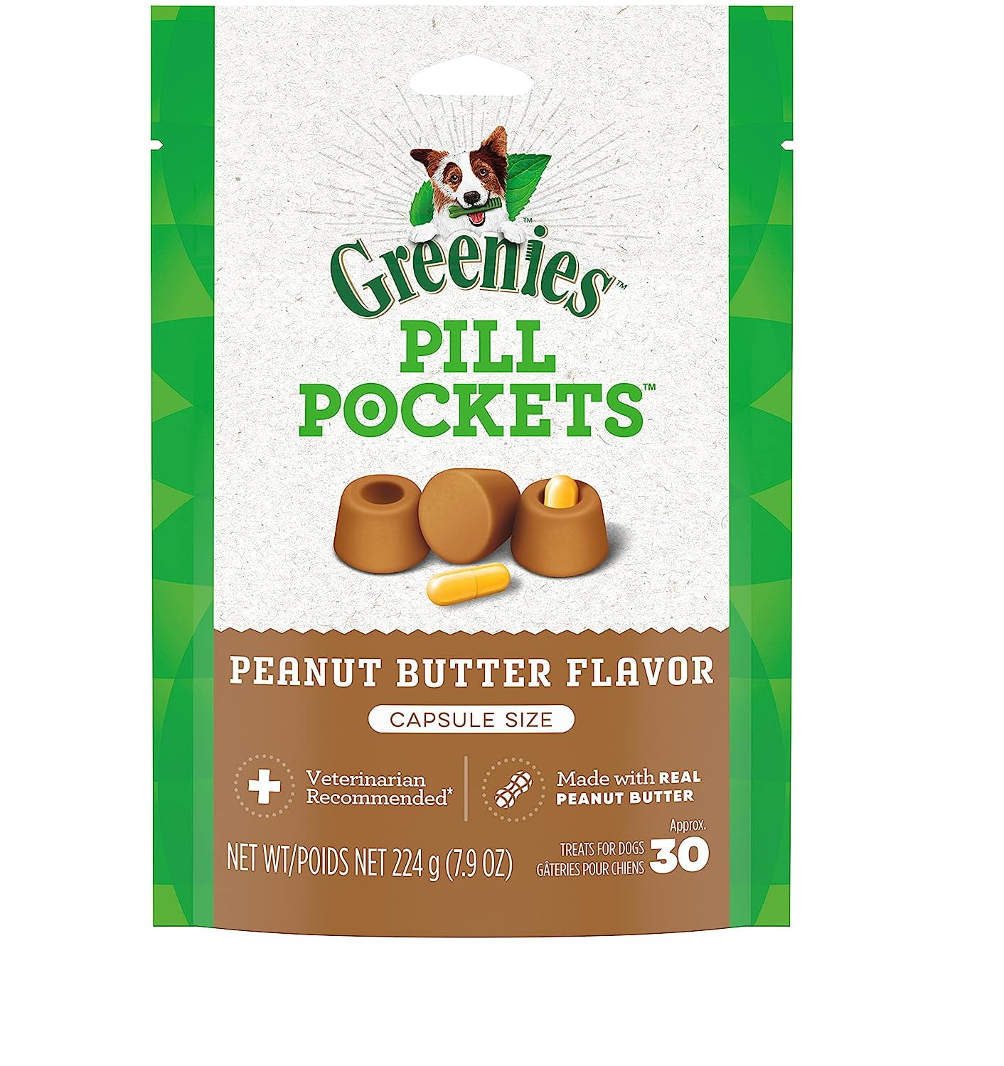 Greenies Greenies Pill Pocket Peanut Butter Flavor Dog Treats Large