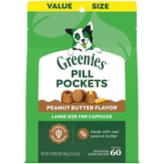 Greenies Pill Pockets Peanut Butter Flavor Large Size Dog Treats, 15.8 oz Pouch