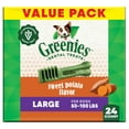 thumbnail image 1 of Greenies Sweet Potato Flavor Adult Natural Dental Dog Treats Large Size, 36 oz Pack (24 Count), 1 of 12