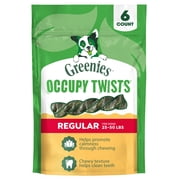 Greenies Occupy Twists Natural Dog Treats Regular Size, Chicken Flavor, 8.65 oz. Pack, 6 Count