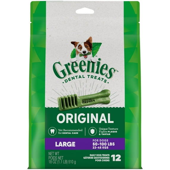 Greenies Original Flavor Dental Treats for Dogs, 18 oz Pouch