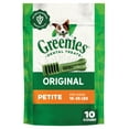 thumbnail image 1 of Greenies Original Flavor Adult Natural Dental Dog Treats Petite Size, 6 oz Pack (10 Count), 1 of 14