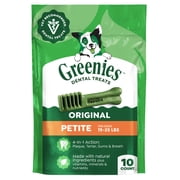 حلويات أسنان طبيعية للكلاب من Greenies بنكهة أصلية بحجم صغير، عبوة 6 أونصة، 10 قطع