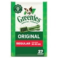 thumbnail image 1 of Greenies Original Flavor Adult Natural Dental Dog Treats Regular Size, 27 oz Pack (27 Count), 1 of 13