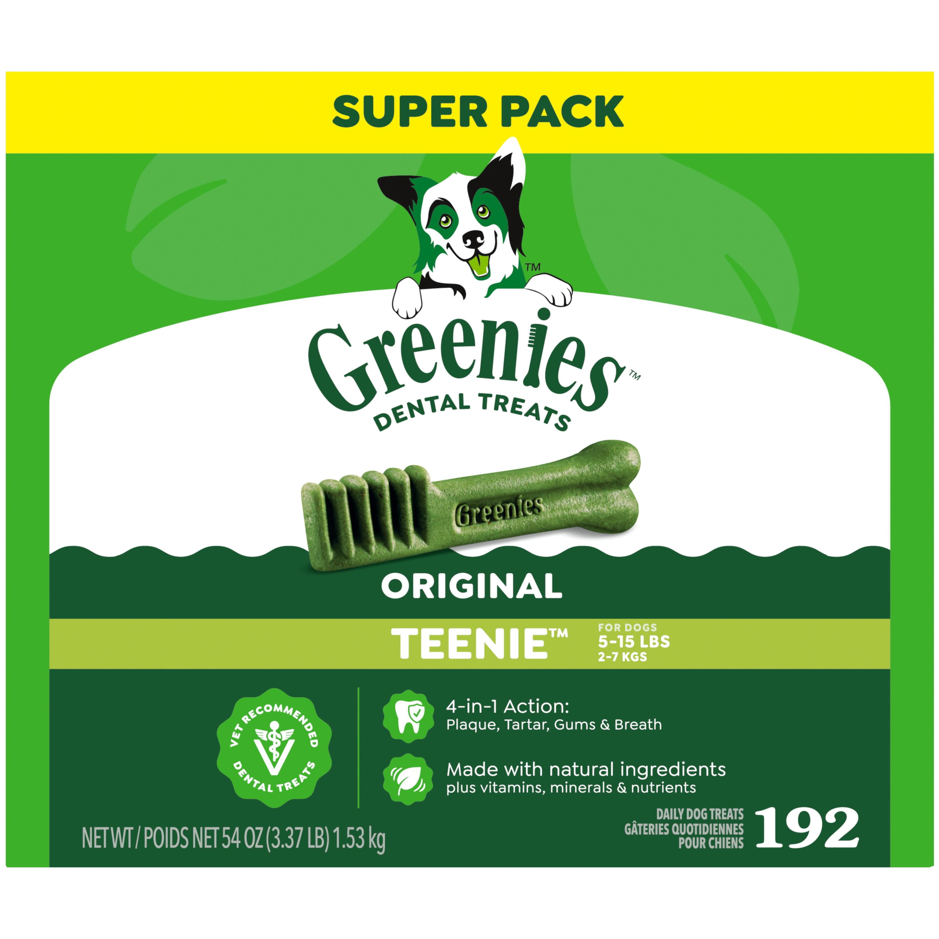 Greenies, Original Flavor Adult Dental Dog Treats, 54 oz, Teenie