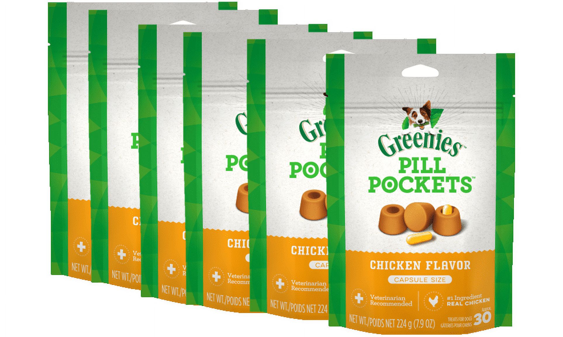 Greenies Pill Pockets Chicken Flavor Treats for Dogs 6 Pack Walmart