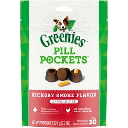 Greenies Pill Pockets For Dogs Pill Maskers Size Natural Dry Soft Dog Treats With Real Peanut Butter 7.9 Oz. Pack 30 Treats Walmart
