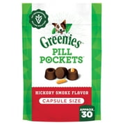Greenies Pill Pockets for Dogs Hickory Smoke Large, Capsule Size Soft Dog Treats, 7.9 oz (30 Pk)