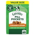 thumbnail image 1 of Greenies Pill Pockets for Dogs, Chicken Flavor, Large Size, Soft Dog Treats, 15.8 oz Pouch, 1 of 11