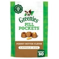 thumbnail image 1 of Greenies Pill Pockets for Dogs Peanut Butter Large, Capsule Size Soft Dog Treats, 7.9 oz, (30 Pk), 1 of 9