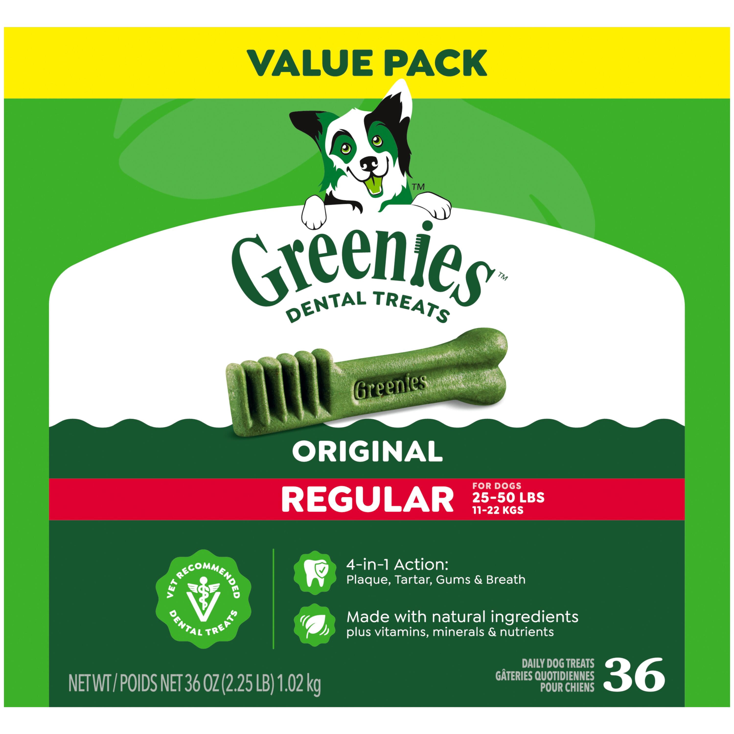 Greenies Natural Dental Puppy Treats Petite Size, Chicken Flavor, 12 oz Pack (20 Count)