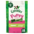 thumbnail image 1 of Greenies Natural Dental Puppy Treats Teenie Size, Chicken Flavor, 6 oz Pack (22 Count), 1 of 12