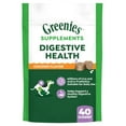 thumbnail image 1 of Greenies Supplements Digestive Probiotics for Dogs Chicken Flavor, 7.8 oz Pouch of 40 ct. Chews, 1 of 9