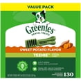 thumbnail image 1 of Greenies Sweet Potato Flavor Adult Natural Dental Dog Treats Teenie Size, 36 oz Pack (130 Count), 1 of 14