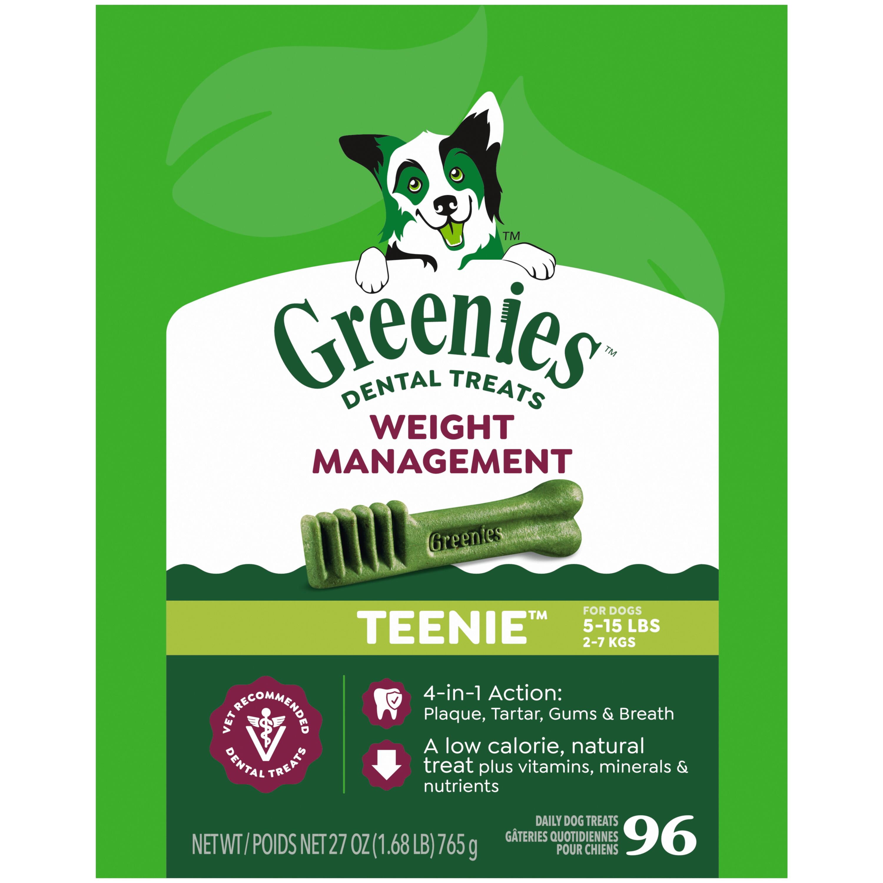 Greenies Breath Chews, Weight Management Teenie Natural Dental Dog