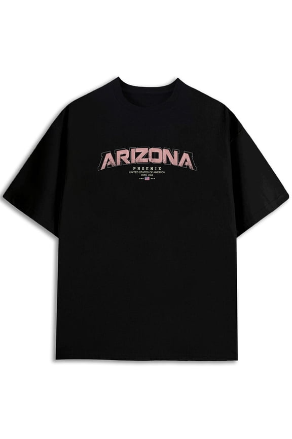 Arizona Phoenix Oversized Tee Men t shirt black top graphic tees Spring and summer outdoor wear Vintage Unisex Shirt Short Sleeve tshirts
