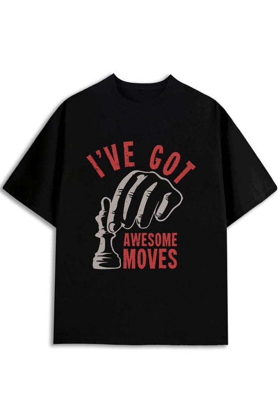 Awesome Moves Chess T-Shirt men t-shirt black elegantly graphic Fashionable, printed, machine washable Retro Unisex Shirt Graphic Tee tshirts