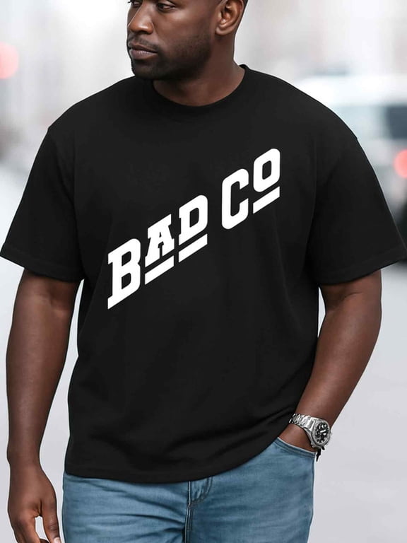 Bad Co. Bold Graphic Tee Men's funny t shirts black short funny t shirts For summer Fall Hip-hop streetwear Classic Unisex Shirt Graphic tshirts