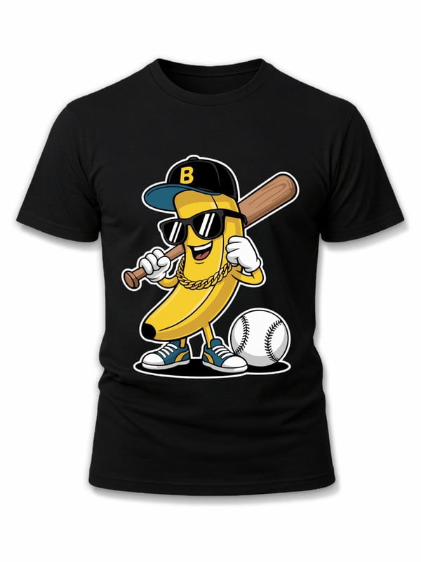 Banana Baseball Tee for men comfort colors tshirt black casual gifts Spring and summer clothing Classic Unisex Shirt Crewneck tshirts