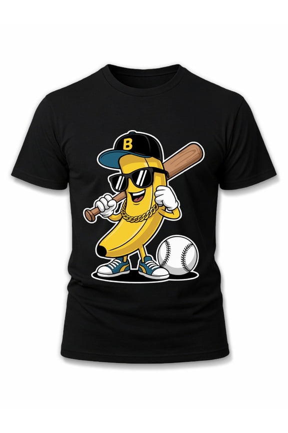 Banana Baseball Tee for men comfort colors tshirt black casual gifts Spring and summer clothing Classic Unisex Shirt Crewneck tshirts