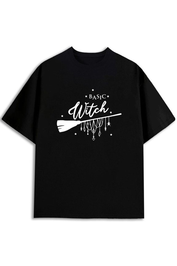 Basic Witch Broom T-Shirt men t-shirt black funny summer Hip-hop streetwear Perfect for exercise Unique Design Unisex Shirt Short Sleeve tshirts