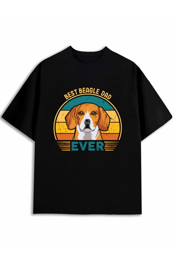 Best Beagle Dad Ever Tee Men's t-shirts black casual elegant Beach Day Everyday Summer Tee Retro Unisex Shirt Cotton tshirts Casual Unisex Shirt Graphic tshirts