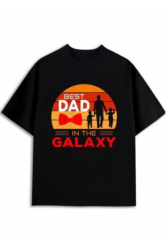 Best Dad Galaxy T-Shirt men's t shirts black limited edition summer Comfortable activewear, perfect for gifts Vintage Unisex Shirt Graphic Tee tshirts