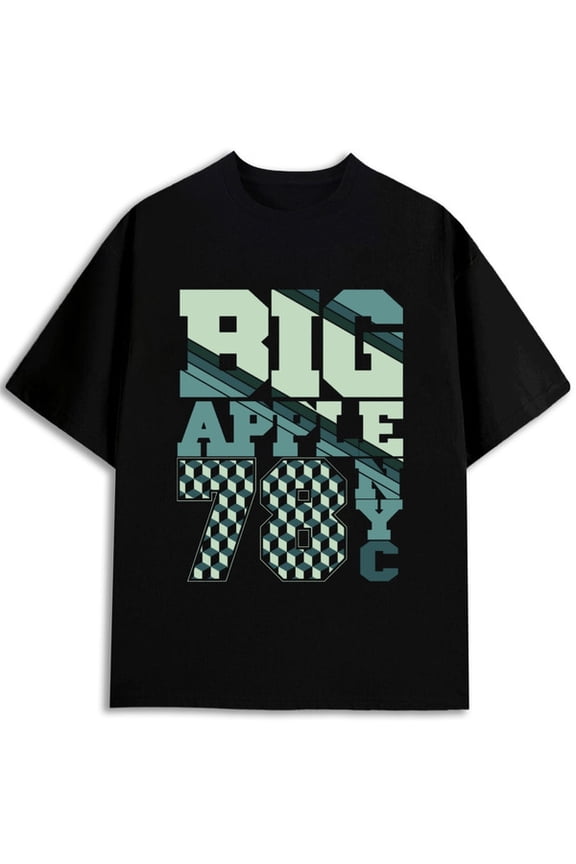 Big Apple 78 NYC Tee Men's Soccer Fan black Fashionable summer T-shirt, machine washable World Cup 2026 gift Original Unisex Shirt Graphic Tee tshirts